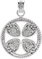 Diamond Maltese Rope Cross 14k White Gold Pendant (GH Color, I1 Clarity, 3/4 Cttw)