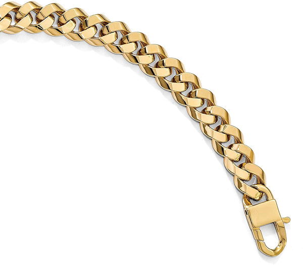 Men's Italian 14k Yellow Gold 9.5mm Cuban Link Bracelet, 8 Inches