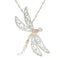 Filigree Dragonfly Pendant Necklace, Sterling Silver, 12k Green Gold, 12k Rose Gold Black Hills Gold, 18''