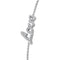 CZ 'Love' Bolo Bracelet, Rhodium Plated Sterling Silver