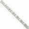 Men's Brushed Stainless Steel 13mm CZ Link Bracelet, 8.25 Inches