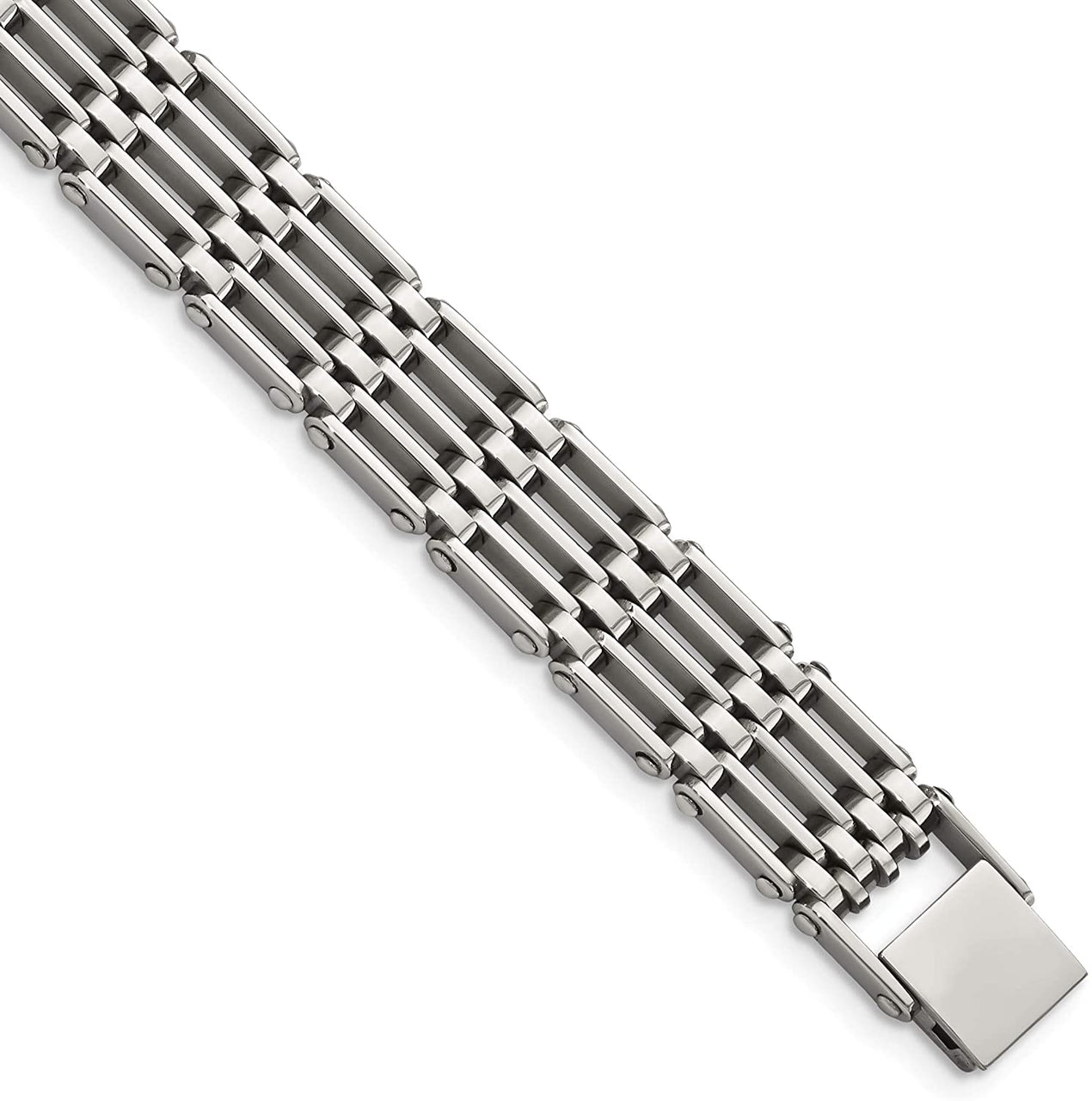 Men's Stainless Steel 12 mm Bracelet, 8.5 Inches