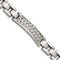 Men's Brushed and Polished Stainless Steel Weaved Pattern ID Bracelet, 8.5 Inches