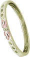 Ave 369 10k Green Gold Grape Leaf Design Stacking Ring, 12k Rose Gold Black Hills Gold