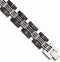 Men's Brushed and Polished Black IP Stainless Steel 15mm Bracelet, 8 Inches