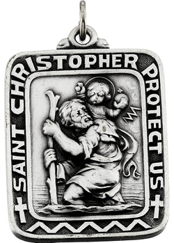 Sterling Silver St. Christopher Medal (31.5x25.75 MM)