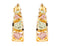 Ave 369 Diamond-Cut Semi Hoop Earrings, 10k Yellow Gold, 12k Green and Rose Gold Black Hills Gold Motif