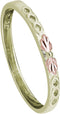 Ave 369 10k Green Gold Grape Leaf Design Stacking Ring, 12k Rose Gold Black Hills Gold