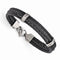 Men's Signature Cable Collection Gray Titanium Three Row Cable Bracelet, 8.5" (11MM)