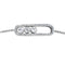 Past, Present, Future Sliding CZ Silhouette Rhodium Plated Sterling Silver Bolo Bracelet, 8"