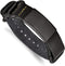 Men's Black Leather, Brushed Black IP, Stainless Steel Adjustable ID Buckle- Clasp Bracelet