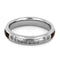 Ave 369 14k White Gold with Diamond, Dinosaur Bone and Gibeon Meteorite Inlay 3.5mm Comfort-Fit Wedding Band