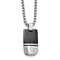 Edward Mirell Black Titanium and Sterling Silver Pendant Necklace, 20"