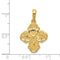 Ave 369 14k Yellow Gold Four Way Cross Medal Pendant (29X18 MM)