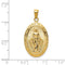 Ave 369 14k Yellow Gold Miraculous Medal Pendant