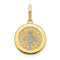 Ave 369 14k Yellow and White Gold Rhodium-Plated Circle St. Benedict Medal Pendant