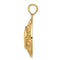 Ave 369 14k Yellow Gold Angel Diamond-Cut Medal Pendant