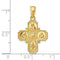 Ave 369 14k Yellow Gold 4-Way Cross Medal Pendant (29x19MM)