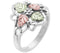 Ave 369 Diamond-Cut Quatrefoil with Leaves Ring, Sterling Silver, 12k Green and Rose Gold Black Hills Gold Motif