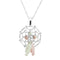 Ave 369 Dream Catcher Feather Pendant Necklace, Sterling Silver, 12k Green Gold, 12k Rose Gold Black Hills Gold, 18''