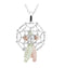 Ave 369 Dream Catcher Feather Pendant Necklace, Sterling Silver, 12k Green Gold, 12k Rose Gold Black Hills Gold, 18''