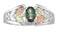 Ave 369 .58 Ct Oval Mystic Fire Topaz Ring, Sterling Silver, 12k Green and Rose Gold Black Hills Gold