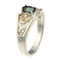 Ave 369 .58 Ct Oval Mystic Fire Topaz Ring, Sterling Silver, 12k Green and Rose Gold Black Hills Gold