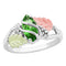 Ave 369 Marquise Synthetic Emerald May Birthstone Wrap Ring, Sterling Silver, 12k Green and Rose Black Hills Gold