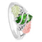 Ave 369 Marquise Synthetic Emerald May Birthstone Wrap Ring, Sterling Silver, 12k Green and Rose Black Hills Gold