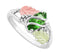 Ave 369 Marquise Synthetic Emerald May Birthstone Wrap Ring, Sterling Silver, 12k Green and Rose Black Hills Gold