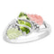 Ave 369 Marquise Synthetic Peridot August Birthstone Wrap Ring, Sterling Silver, 12k Green and Rose Black Hills Gold