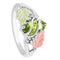 Ave 369 Marquise Synthetic Peridot August Birthstone Wrap Ring, Sterling Silver, 12k Green and Rose Black Hills Gold