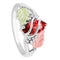 Ave 369 Marquise Garnet Double Wrap Ring, Sterling Silver, 12k Green and Rose Black Hills Gold