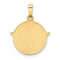 Ave 369 14k Yellow Gold Holy Spirit Dove Medal Round Pendant (24X18MM)