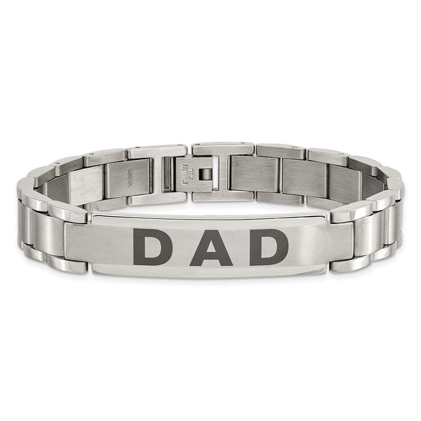 Men's Stainless Steel Dad Bracelet 8.75 Inches
