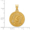 Ave 369 14k Yellow Gold Face Of Jesus Medal Pendant (24X21MM)