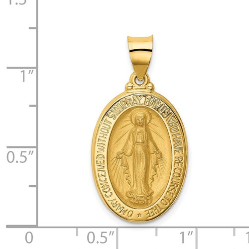Ave 369 14k Yellow Gold Antiqued Guardian Angel Medal (25X20MM)