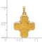 Ave 369 14k Yellow Gold Four Way Cross Medal Pendant (22X18MM)