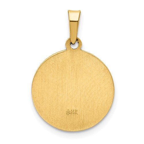 Ave 369 14k Yellow Gold Confirmation Medal Pendant (17X15MM)