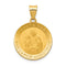 Ave 369 14k Yellow Gold Hollow Spanish St. Anne Medal Pendant (19X19MM)