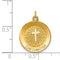 Ave 369 14k Yellow Gold Confirmation Medal Charm (20X15MM)