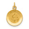 Ave 369 14k Yellow Gold First Communion Medal Charm (16X12 MM)