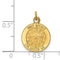 Ave 369 14k Yellow Gold Holy Spirit Dove Medal Charm (17X12MM)