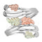 Ave 369 Bypass Grape Leaf Ring, Sterling Silver, 12k Green and Rose Gold Black Hills Gold Motif