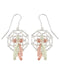 Ave 369 Dream Catcher Feather Earrings, Sterling Silver, 12k Green Gold, 12k Rose Gold Black Hills Gold