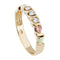 Ave 369 10k Yellow Gold Three Diamond Ring with 12k Green and Rose Black Hills Gold (.15Cttw, IJ Color, SI1 Clarity)