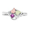 Ave 369 Created Alexandrite June Birthstone Ring, Sterling Silver, 12k Green and Rose Gold Black Hills Gold Motif