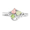 Ave 369 Created Peridot August Birthstone Ring, Sterling Silver, 12k Green and Rose Gold Black Hills Gold Motif