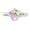 Ave 369 Created Rose-Zircon October Birthstone Ring, Sterling Silver, 12k Green and Rose Gold Black Hills Gold Motif