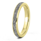 Ave 369 Women's 10k Yellow Gold, Gibeon Meteorite Inlay 3mm Comfort-Fit  Wedding Band